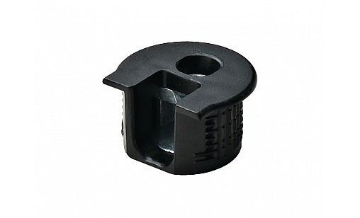 Рафикс черный без утолщения пласт. 16 мм глубина сверления 12,7 мм Hafele 263.10.303