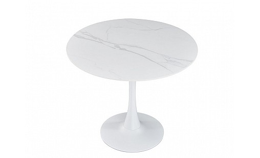 Стіл обідній ОПАЛ D800*760 білий/білий