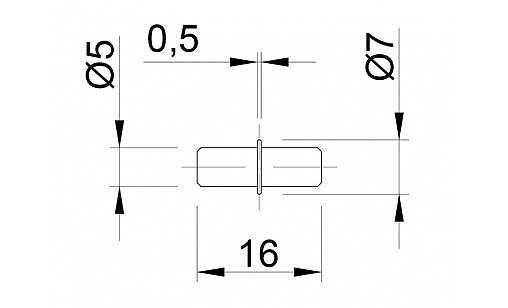 Полицетримач 5х16мм чорний Полицетримач 5х16мм чорний