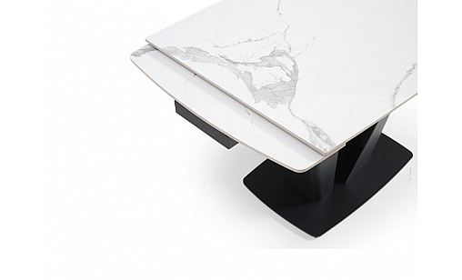 Стіл обідній Lamberg 1200(1600)*800*750 Polar White Glossy