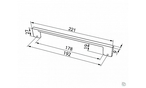Ручка  D-705/192 G2 Хром BIG ДС СтандартЛайн