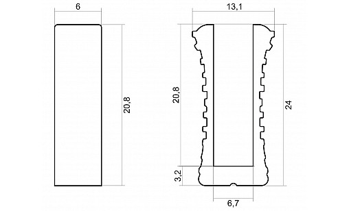 Ручка профільна DL 9389/128 ChSl/GR Шампань Рифлений/Графіт ДС