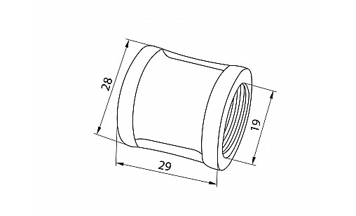 Крепление трубы промежуточное D-19мм Чёрное  ДС