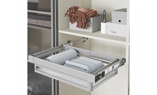 S-6225-G Полка с боковым креплением 550-580*520*160 в секцию 600 мм алюм