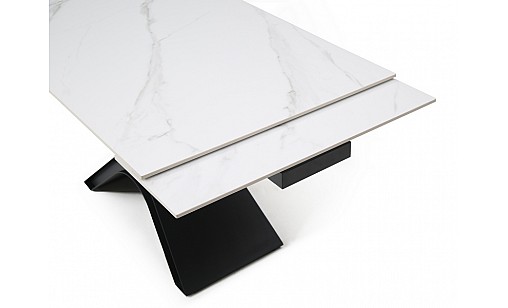 Стіл обідній Ragnar 1400(2000)*850*750 Snow White Matt