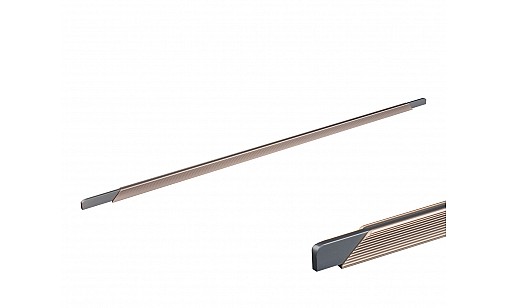 Ручка профільна DL 9389/672 ChSl/GR Шампань Рифлений/Графіт ДС