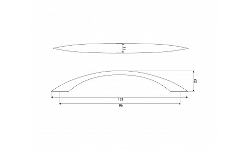 Ручка DS 26/96 G6 Хром Матовый (Алюминий) ДС СтандартЛайн