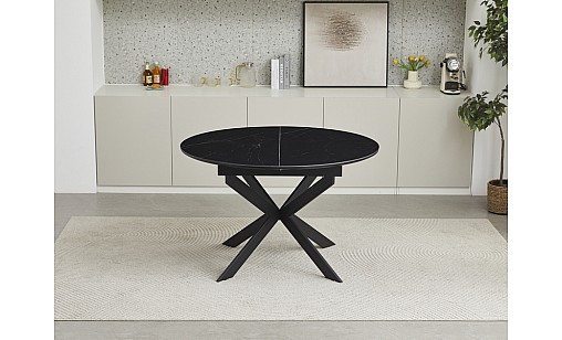 Стол обеденный Atlas 1050(1380)*760 Shks Black Matt Стол обеденный Atlas 1050(1380)*760 Shks Black Matt