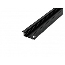 Профиль алюминиевый LED врезной анод. черный 6*15,5 2м LPV-7B Biom