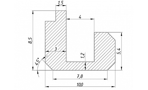 Ущільнювач Баварія / Модена для з'єднувального профілю ДС ПрофіЛайн Ущільнювач Баварія / Модена для з'єднувального профілю ДС ПрофіЛайн