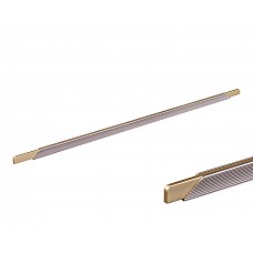 Ручка профільна DL 9389/0672 ChSl/GMt Шампань Рифлений/Матове Золото ДС