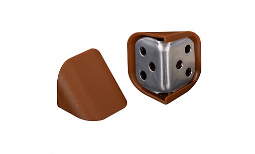 Уголок металлический двойной с накладкой орех ДС NEW