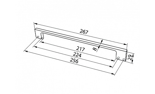Ручка D-705/224-256 BRWM Коричневый Матовый BIG ДС СтандартЛайн