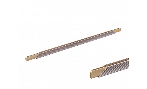 Ручка профільна DL 9389/0448 ChSl/GMt Шампань Рифлений/Матове Золото ДС