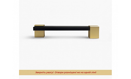 Ручка Bravo Viola (Long Viola) 128 мм чорний золото FX-184-128-04/16 Ручка Bravo Viola (Long Viola) 128 мм чорний золото FX-184-128-04/16