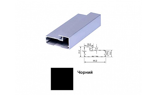 Профиль рамочный SD-102 черный матовый, 5,5м