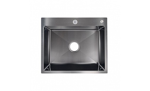 Мойка нержавеющая LIDZ H6050B PVD Black Brush 3,0/1,0 мм с дозатором черный