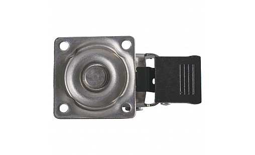 Ролик d-75 мм поліуретановий з пластиною і гальмом ДС