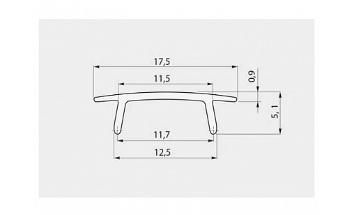 Кришка до LED-профілю молочний 3м PA-OSMLGLAX3М-00 GTV