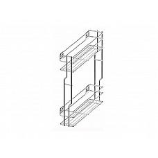 Корзина боковая cargo mini 200 L-450 металл эффект хром VARIANT MULTI Rejs WE03.7419.01.062