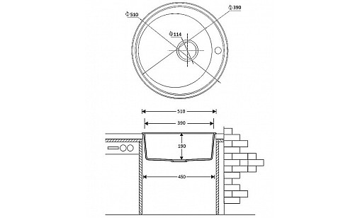 Мойка гранитная FABIANO Arc 51 Titanium 8221.401.0079 титановый Мойка гранитная FABIANO Arc 51 Titanium 8221.401.0079 титановый