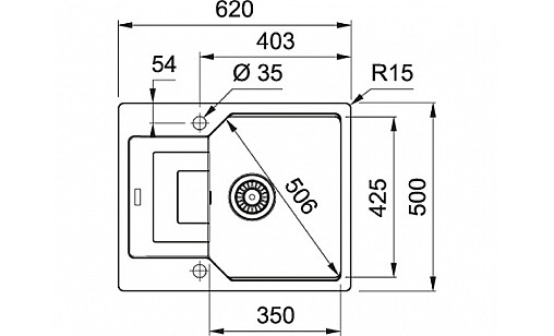 Мийка Franke 114.0574.951 UBG 611-62 бежевий