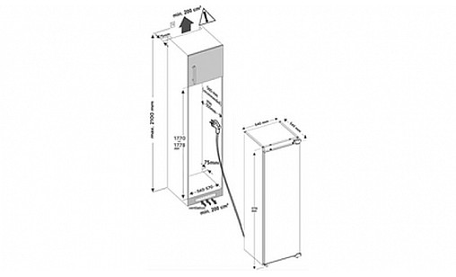 Холодильник встраиваемый FABIANO FBR 0300 8172.510.0987 Холодильник встраиваемый FABIANO FBR 0300 8172.510.0987