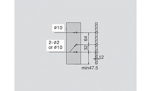 ДТС КОМПЛЕКТ: Тандембокс белый L-500/160 СРЕДНИЙ с одним КВАДРАТНЫМ релингом MM015004BB(E01)