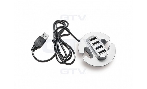 Адаптер для USB сірий HB-USB-4X-80 GTV