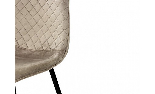 Стілець МАРС чорний/велюр мокрий пісок