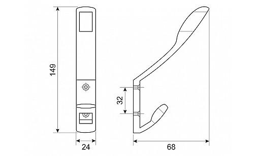 Гачок DW 08 G2 Хром ДС СтандартЛайн Гачок DW 08 G2 Хром ДС СтандартЛайн