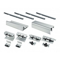 Розсувна система на 2 двері (верх/низ направ 2,5м, хутро. 4шт   4шт, доводч 4шт) 101-99-01-601