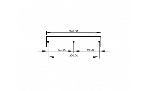 Ручка профільна UA 04/0320 G6 Хром Матовий ДС