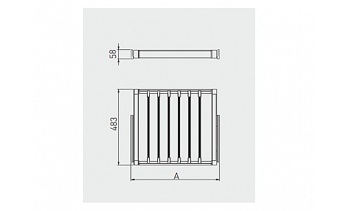 Вішак для брюк з дотягом ELITE 700 мм графіт WG-WSPOD70-60 GTV