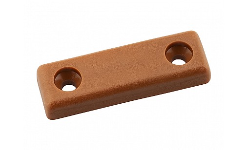 Ніжка під 2 саморізи пластик 5х15х50мм Горіх Лісовий ДС