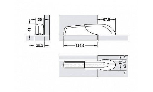 Заглушка механізм барний PACTA чорна (2шт) Hafele 365.13.320