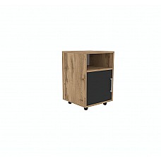 Тумба офісна Rita Дуб Тахо/Чорний з роликами