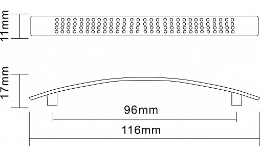 Ручка DN 87/96 G2 Хром ДС ЕвроЛайн