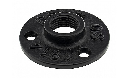 Фланець для труби D-19мм Чорний ДС
