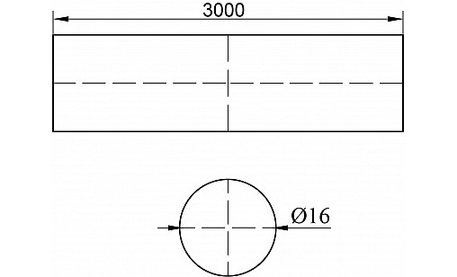 Рейлінг L-3000мм Латунь ДС СтандартЛайн