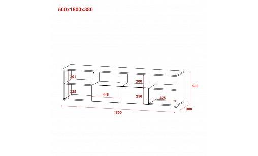 Тумба TV ASTI-4 Графітовий