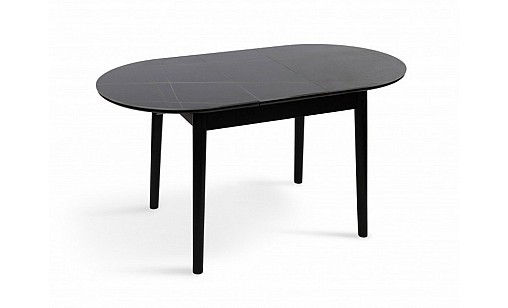 Стол обеденный ТИТАН 1100(1400)*750*760 черный/черный