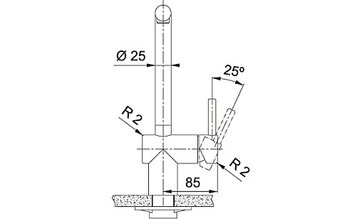 Смеситель Franke 115.0521.435 Atlas Neo  нерж.сталь