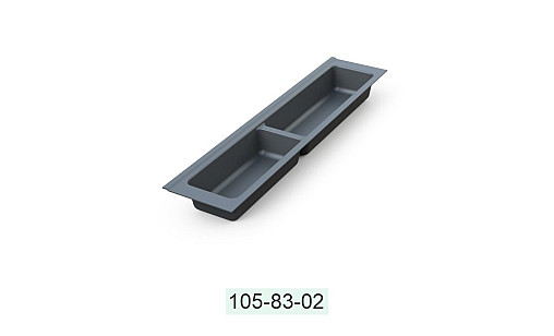 Лоток TRAYBOND 107 мм с двойным отделением, антрацит, 105-83-02-309