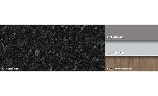 Столешница KronoSpan K210 PE Кремень Черный 1U R3,3 4100х600х38 мм влагост.