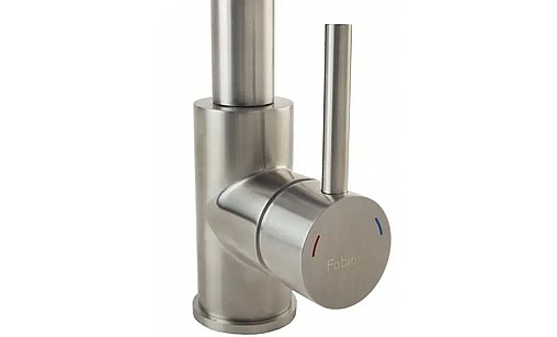 Смеситель FABIANO FKM 43C SS Inox/black гибкий 8232.401.0220