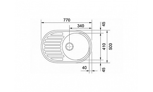 Мойка BRETTA ELIT 770*500 черный Мойка BRETTA ELIT 770*500 черный