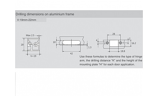 ДТС Петля внутренняя для алюминиевого профиля с доводчиком C80C678F