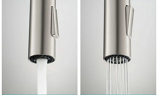 Змішувач KRAUS KPF-2821BB U-подібний с висувним виливом золото