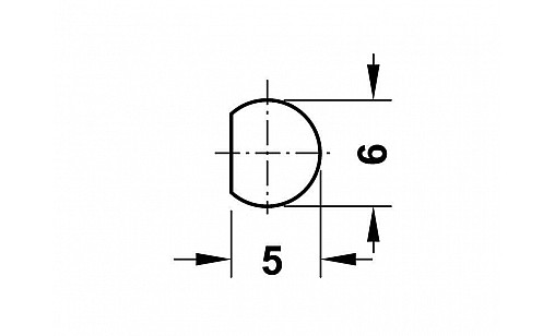 226.07.209 Штанга 2000 мм D=6 мм сталь нікельований Hafele 226.07.209 Штанга 2000 мм D=6 мм сталь нікельований Hafele